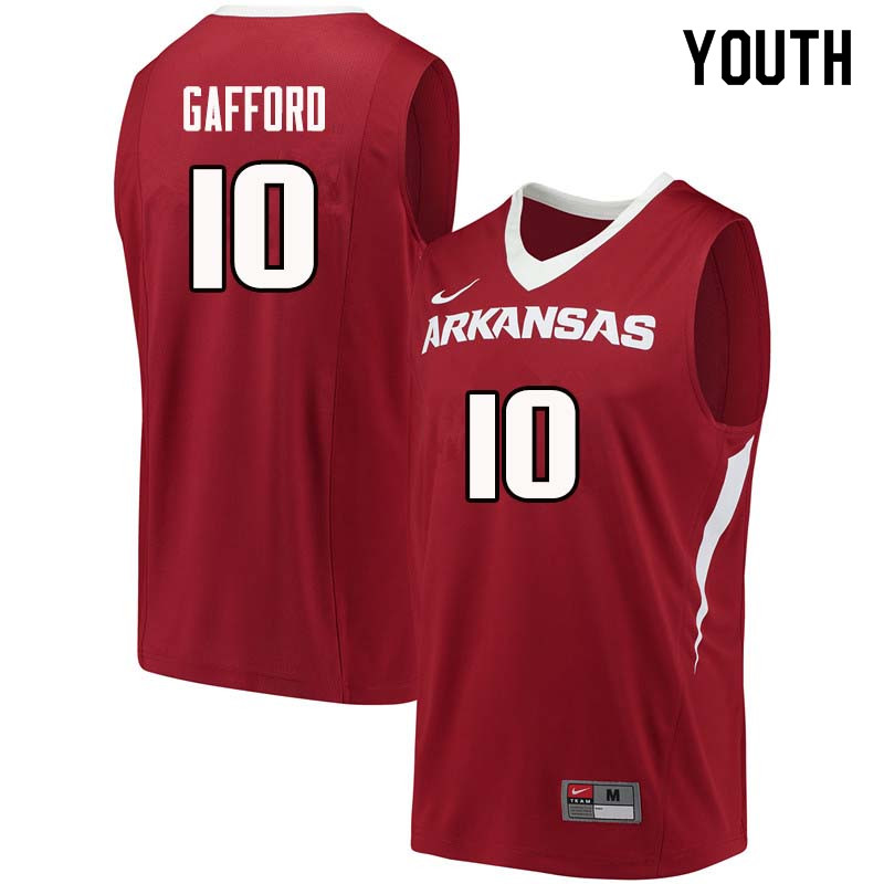 Youth#10 Daniel Gafford Arkansas Razorback College Basketball Jerseys Sale-Cardinal - Click Image to Close